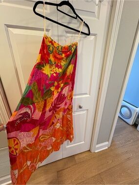 Anthropologie FARM Rio Floral skirt in Pink, Orange, Yellow